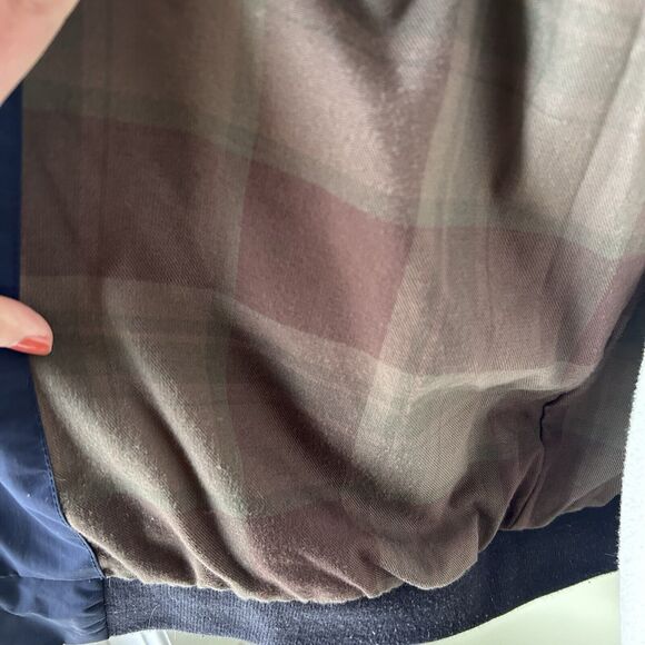 Vintage LL Bean Jacket Men Medium Blue Warm Up Fleece Lined Windbreaker Coat 90s - Picture 10 of 11